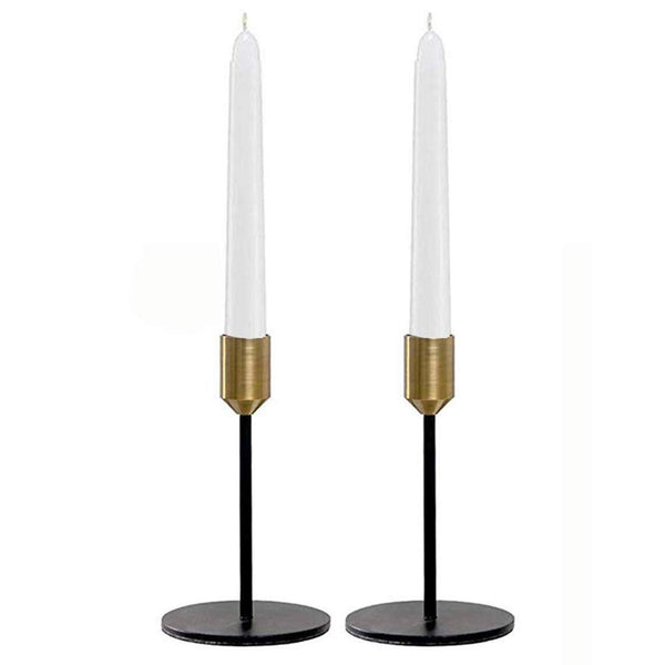 Nuptio 2Pcs/set Taper Candle Holders Reception Candlelight Ornaments