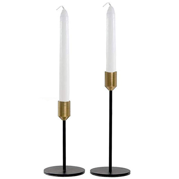 nuptio 2Pcs/set Taper Candle Holders Reception Candlelight Ornaments