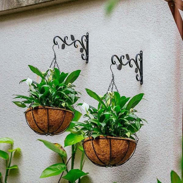 Nuptio 2Pcs/set Wall Hanging Plant Bracket Hanging Hooks Wall Brackets For Balcony Wind Chime Lantern