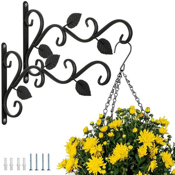 nuptio 2Pcs/set Wall Hanging Plant Bracket Hanging Hooks Wall Brackets for Balcony Wind Chime Lantern