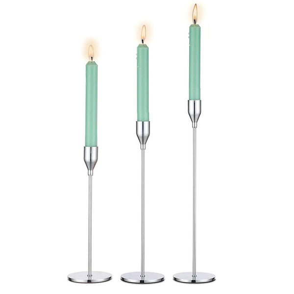 Nuptio 3Pcs/set Single-Head Wrought-Iron Candlestick Holder