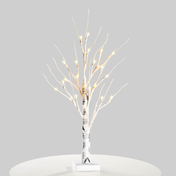Nuptio Lighted Birch Tree 24 LEDs Battery Operated Desk Tree Light