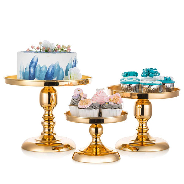 nuptio Metal Mirror Wedding Cake Stand Wedding Birthday Party Dessert Cupcake Display