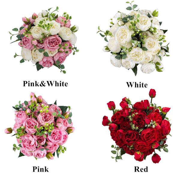 Nuptio Pack Of 4 Fake Flower Ball Arrangement Bouquet Ball For Wedding Centerpiece