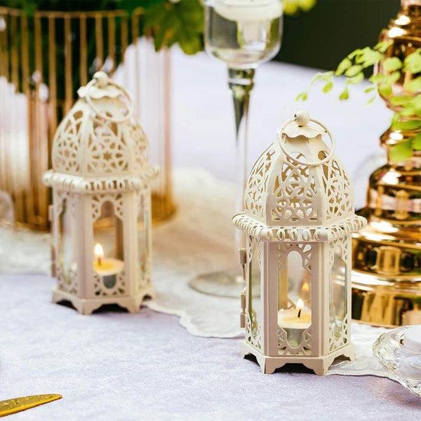 Nuptio Set Of 2 Moroccan Candle Lantern Hanging Windproof Candle Holder For Home Decor