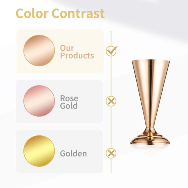 Nuptio Trumpet Vase Gold Wedding Centerpieces 9.8" Set Of 2