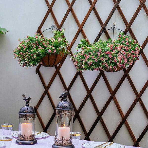 Nuptio Wall Mounted Planters Set Of 4 Hanging Baskets With Coco Liners For Home Decoration