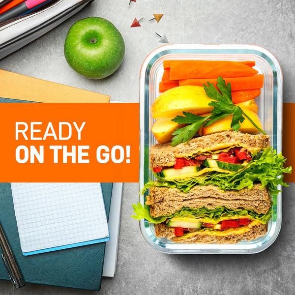 Nutrichef 10-Piece Glass Food Storage Set Leak-Proof Borosilicate Gray