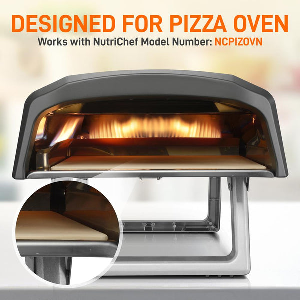 Nutrichef 12.8" Pizza Stone For Even Heat Thermal Shock Resistant Silicone