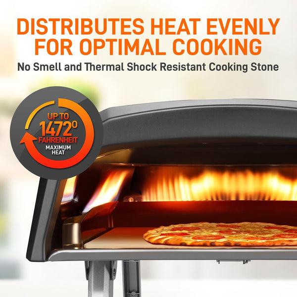 Nutrichef 12.8" Pizza Stone For Even Heat Thermal Shock Resistant Silicone