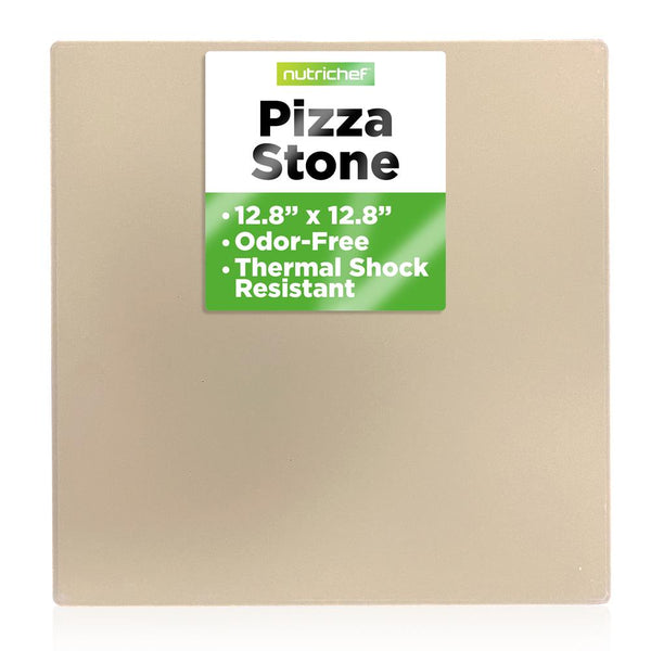 nutrichef 12.8" Pizza Stone for Even Heat Thermal Shock Resistant Silicone