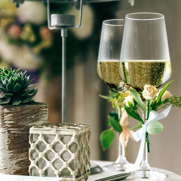 Nutrichef 2 Pcs. Of Crystal Wine Glass - Ultra Clear Elegant Crystal-Clear Wine Glass