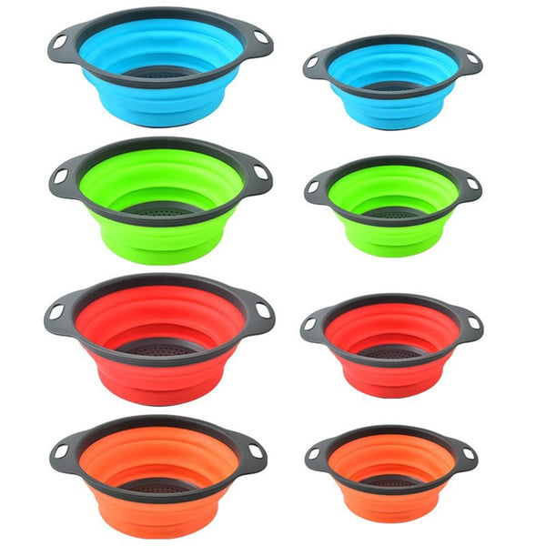 nutrichef 3 Pieces Round Strainer Set - Perfect For Draining Pasta Vegetable And Fruit Bpa-Free
