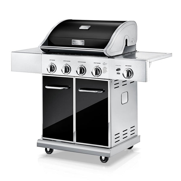 nutrichef 5-Burner Propane Gas Grill 52 000 BTU Stainless Steel Easy Clean
