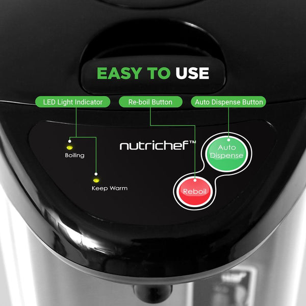 Nutrichef 5 Liter Electric Water Boiler & Warmer - Digital Hot Pot Water Kettle With 5 Temperature Settings And Safety Lock