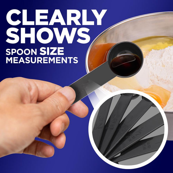 Nutrichef 5-Piece Measuring Spoon Set - Precise Measurements - Polypropylene