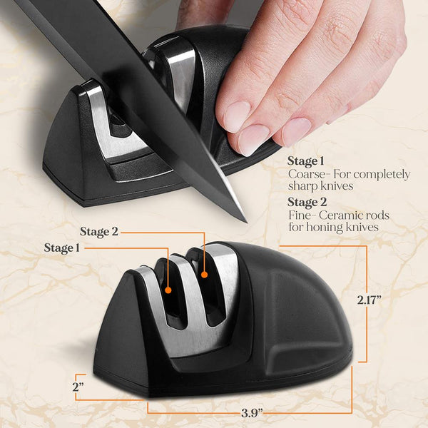 Nutrichef 7-Piece Knife Set For Precision Cutting Stainless Steel Acrylic Stand
