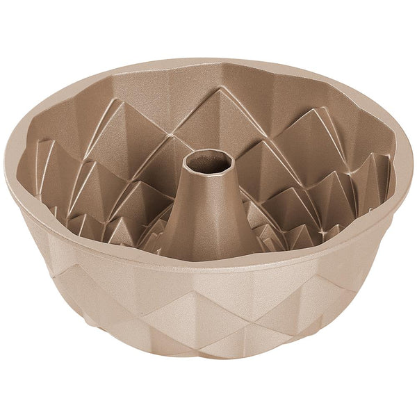 nutrichef 9" Cake Pan - Uniform Baking Nonstick Thick and Heavy Cast Aluminum Gold