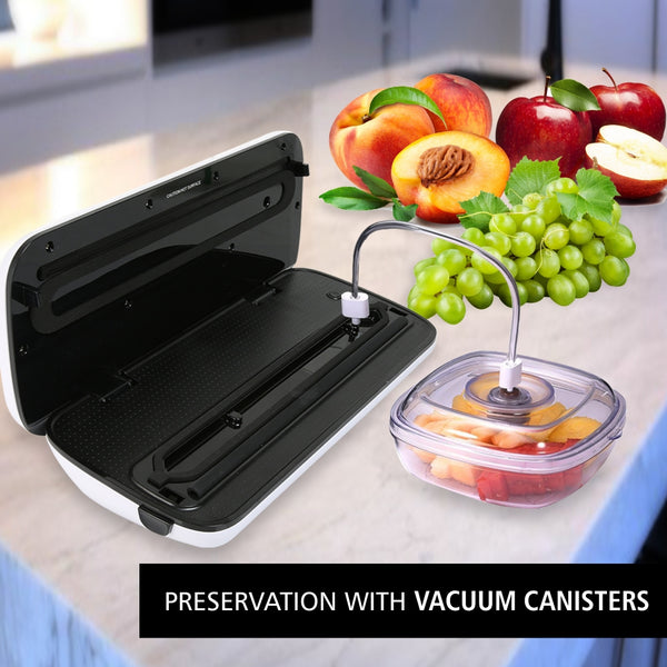 Nutrichef Automatic Food Vacuum Sealer - Electric Air Sealing Preserver System (Silver)