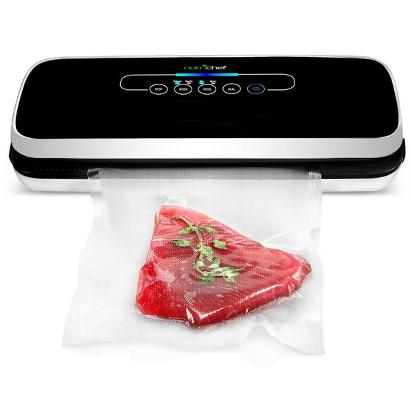 nutrichef Automatic Food Vacuum Sealer - Electric Air Sealing Preserver System (Black)