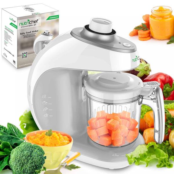 nutrichef Baby Food Maker - Electric Baby Food Processor Blender & Food Steamer With Puree Pulse Blending