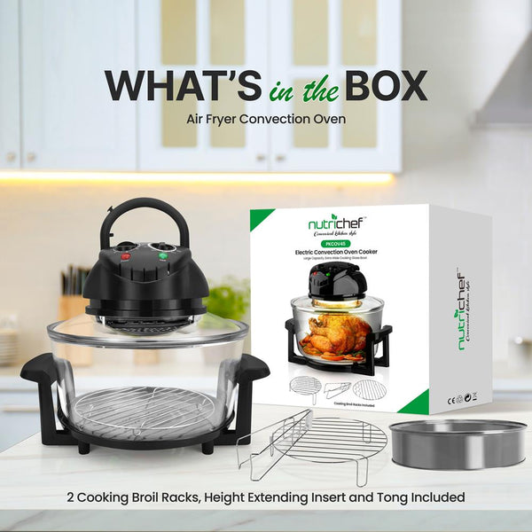 Nutrichef Convection Oven Cooker Healthy Kitchen Countertop Cooking