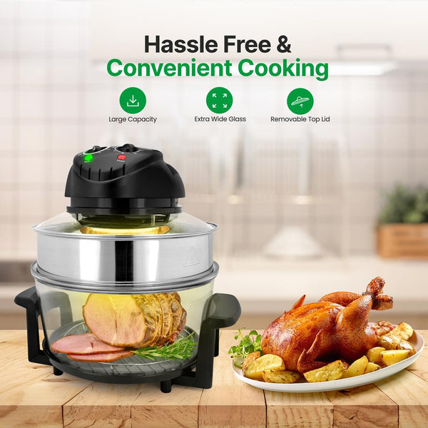 Nutrichef Convection Oven Cooker Healthy Kitchen Countertop Cooking