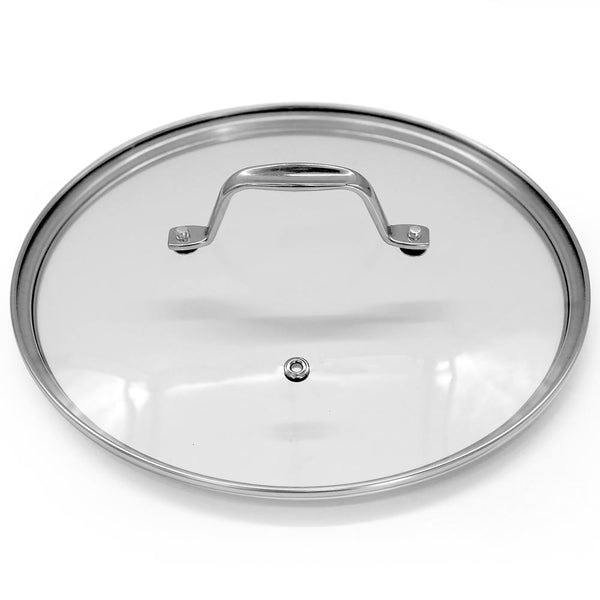 nutrichef Cookware Stockpot Lid - See-Through Tempered Glass Lids (Works With Model: Ncsp16)