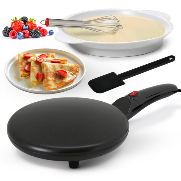 nutrichef Countertop Crepe Maker - Electric Griddle Hot Plate Kitchen Cooktop
