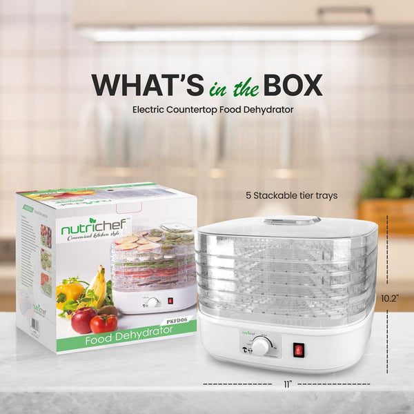 Nutrichef Electric Countertop Food Dehydrator Food Preserver