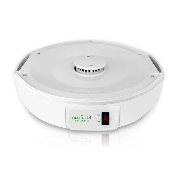 Nutrichef Electric Countertop Food Dehydrator Food Preserver (White)