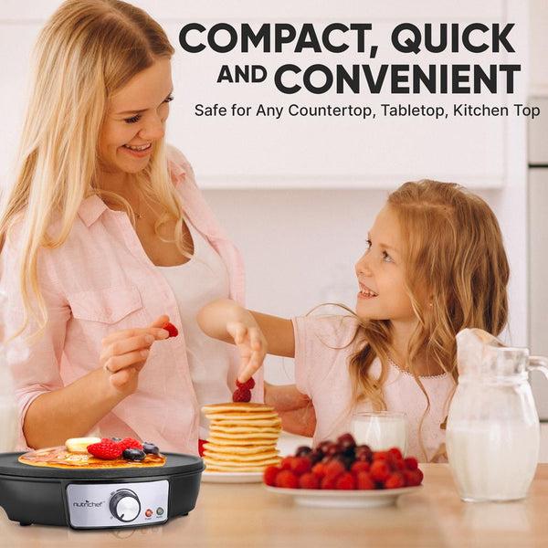 Nutrichef Electric Crepe Maker / Griddle Hot Plate Cooktop