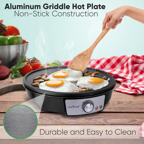 Nutrichef Electric Crepe Maker / Griddle Hot Plate Cooktop