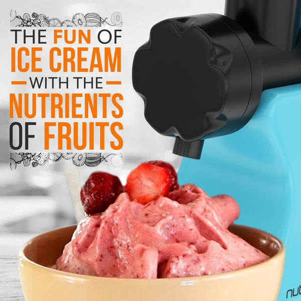 Nutrichef Electric Frozen Dessert Maker - Healthy Treats - 150W - Blue