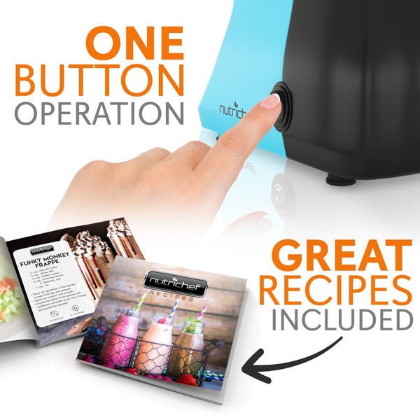 Nutrichef Electric Frozen Dessert Maker - Healthy Treats - 150W - Blue