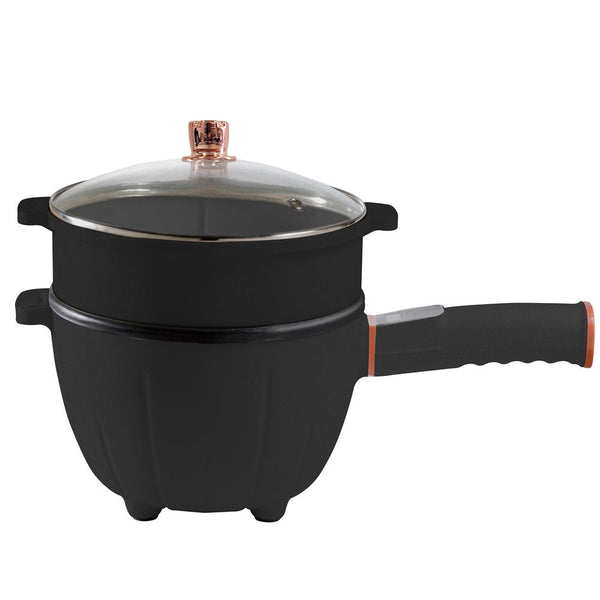 nutrichef Electric Frying Pan & Steamer 4L Non-Stick Touch Control Portable