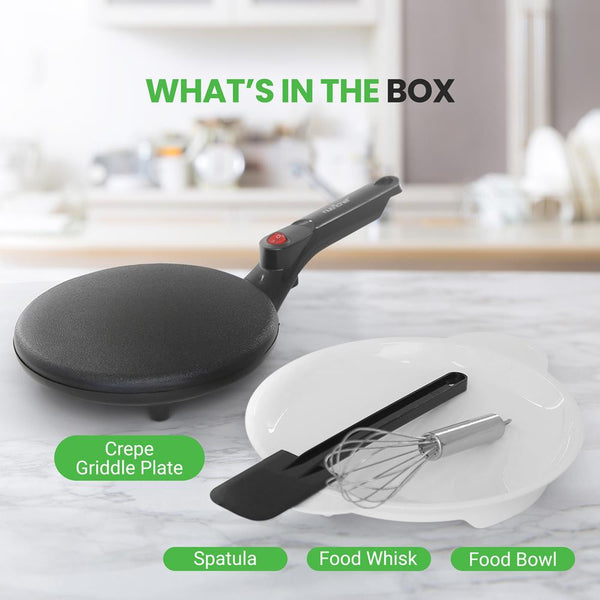 Nutrichef Electric Griddle - Crepe Maker Hot Plate Cooktop