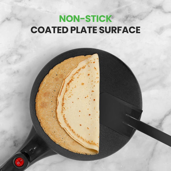 Nutrichef Electric Griddle - Crepe Maker Hot Plate Cooktop