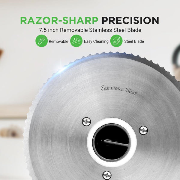 Nutrichef Electric Meat Slicing Machine - Automatic Food Preparation Equipment Meat Slicer For Kitchen Use (Black)