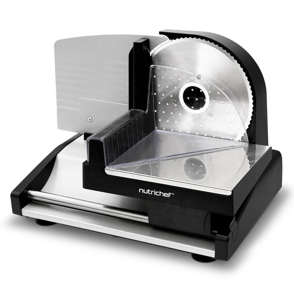 nutrichef Electric Meat Slicing Machine - Automatic Food Preparation Equipment Meat Slicer For Kitchen Use (Black)