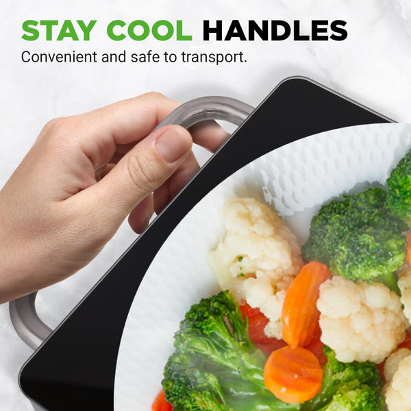 Nutrichef Electric Warming Tray / Food Warmer With Non-Stick Heat-Resistant Glass Plate (22.4'' X 6.7'' Heating Surface)