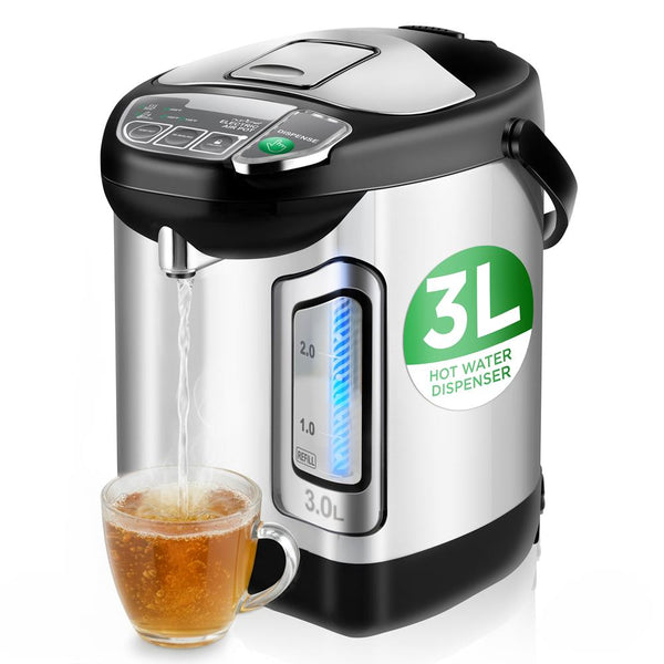 nutrichef Electric Water Boiler 3L Instant Heat Stainless Steel