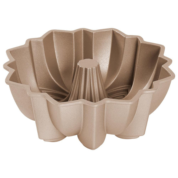 nutrichef Extra Thick Cast Aluminum Bloom Fluted Cake Pan Baking Pan 2 Layers Non-Stick Coating For Easy Release Baking Supplies