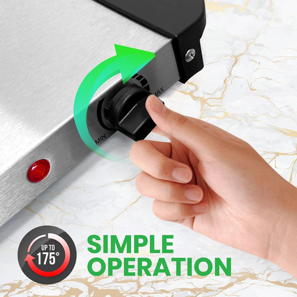 Nutrichef Food Warming Tray / Buffet Server / Hot Plate Warmer