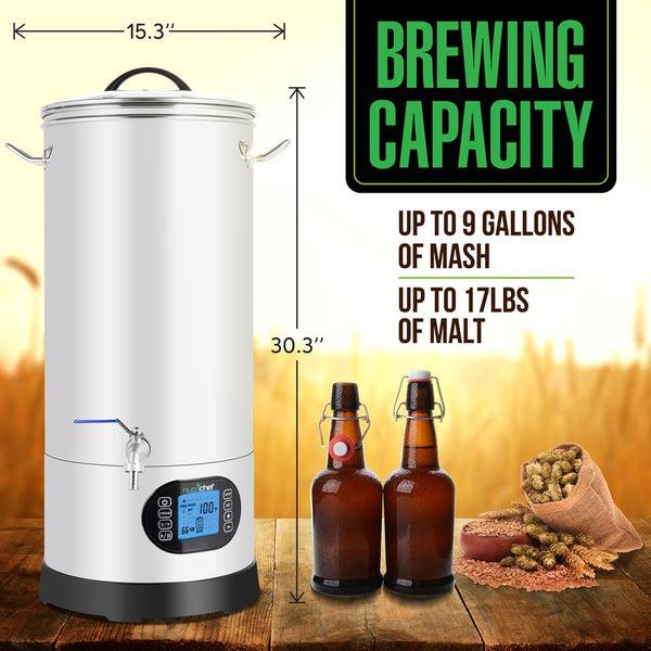 Nutrichef Home Beer Brewing Machine With Inner Malt Pipe And Filter Screen