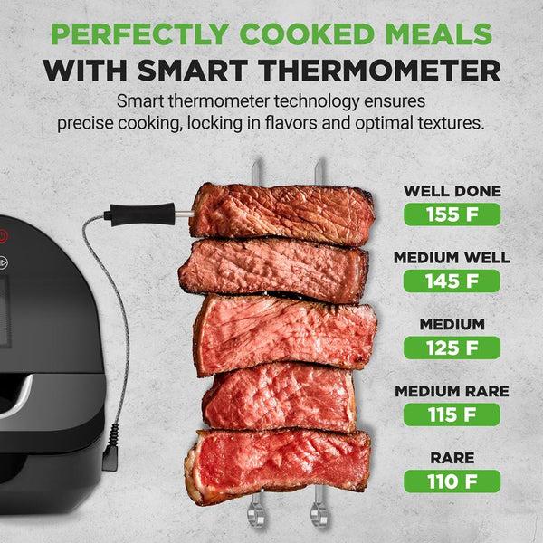Nutrichef Indoor Smokeless Grill & Air Fryer 7-in-1 Non-Stick 6L Capacity