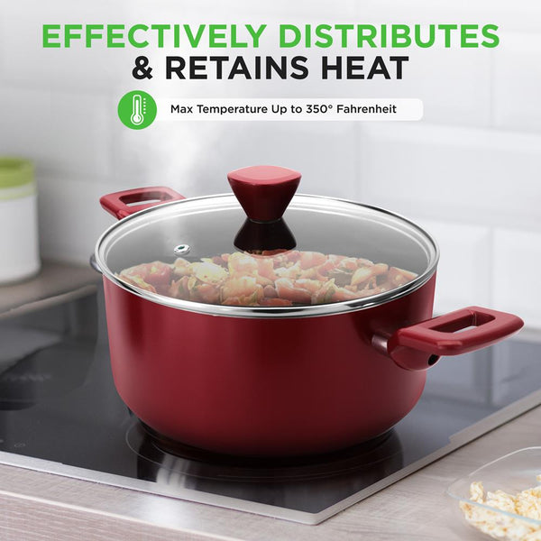 Nutrichef Kitchenware Pots & Pans - Stylish Kitchen Cookware Set Non-Stick (13-Piece Set)