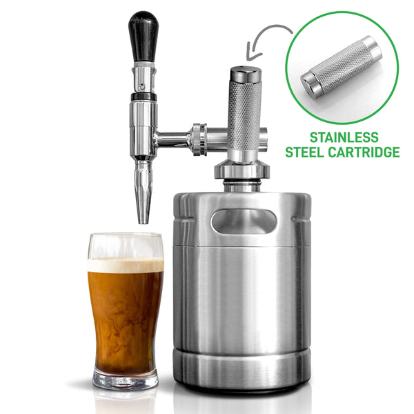 nutrichef Nitro Cold Brew Coffee Maker - Keeps Coffee Cold - Stainless Steel