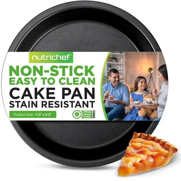 nutrichef Non-Stick Round Cake Pan - Deluxe Nonstick Gray Coating Inside And Outside Compatible With Model: Ncbs10S (Black)