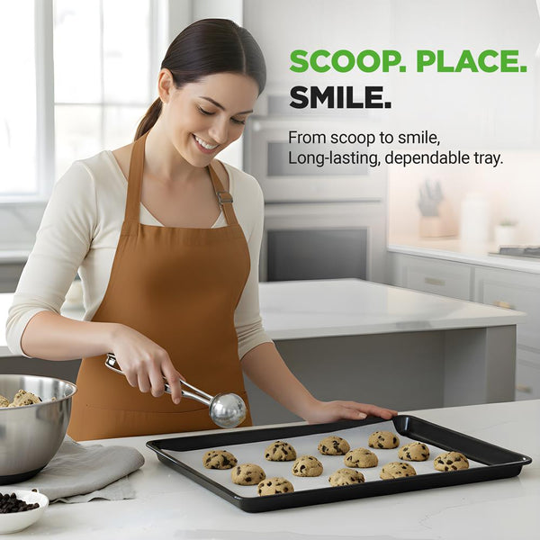 Nutrichef Nonstick XL Baking Pan 22"x16" Carbon Steel Dishwasher Safe